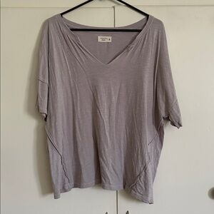 Ocean Drive Gray V Neck Tee LAST CALL